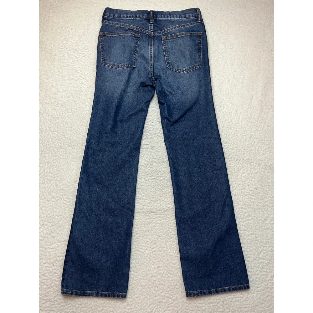 Old Navy Jeans Boys 16 Blue Straight Built-In Tough Dark Wash Denim Pants
